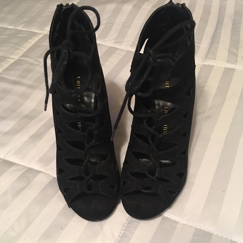 Heeled Lace Up Bootie